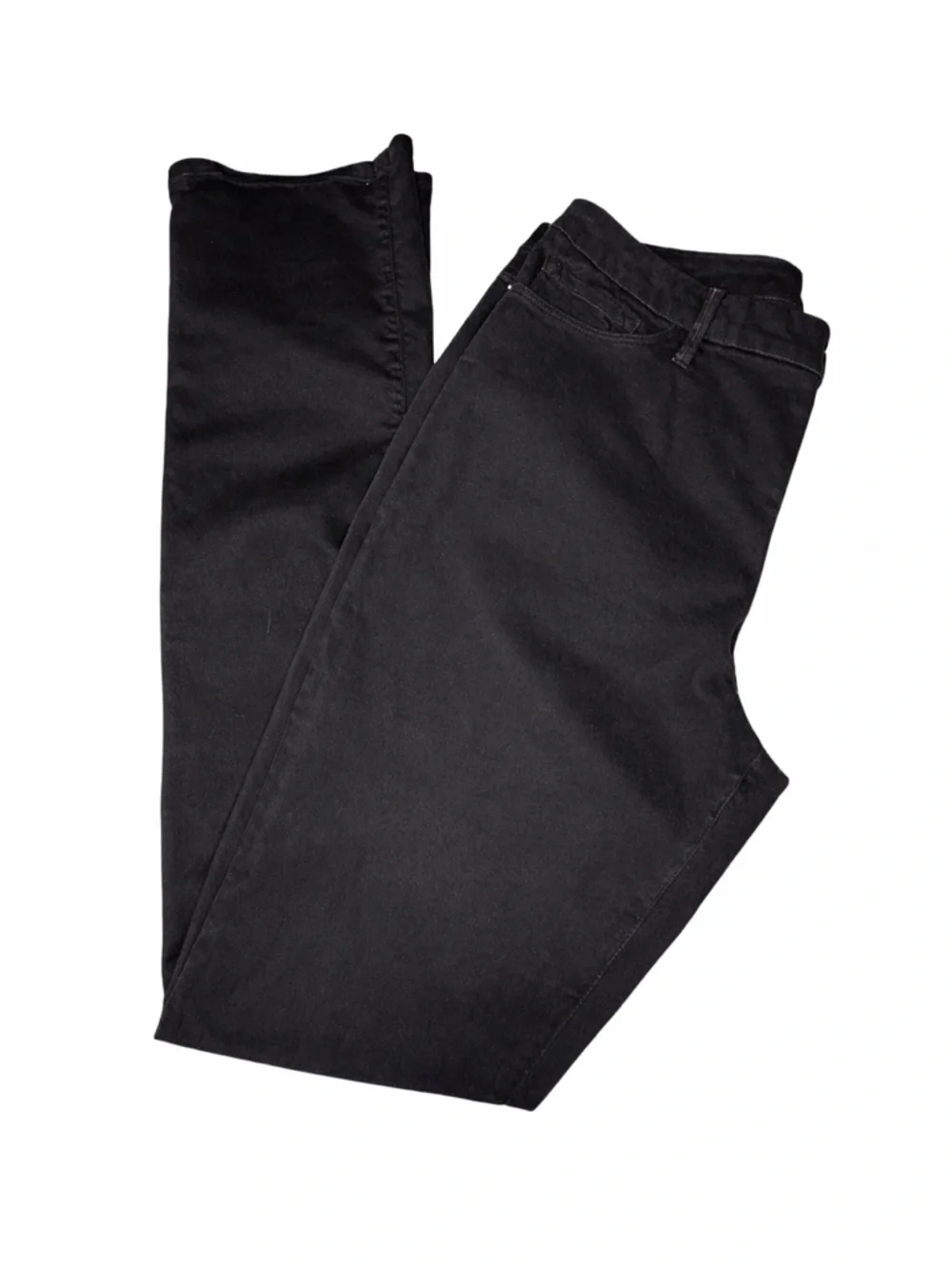 FRAME Le Mini Boot Noir Coated Jeans Black High Rise Stretch Women’s 32 - Picture 2 of 11